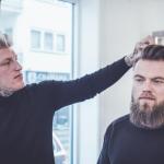 Barbers, barbering, kolekcja męskiego fryzjerstwa, fryzjer, męskie trendy, tekstura, gradacja, pompadour, fade cut, krótkie włosy, pełna broda, styl, pasma
