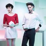 POP-VINTAGE - zima 2012, Coiffure en France, fot. Nicolas RECEVEUR F. GALLINELLI, M. LEROY, P. ROUSSEL, B. STALTER, Coiffure en France, zima 2012, kolekcja fryzur retro futurystyczna, ciepłe tony, stylizowane włosy, vintage, pop