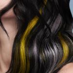 S. Burton, Safy B's, Aylesbury, fot. D. Greensmith - Luminescent S. Burton, Safy B's, Aylesbury, fot. D. Greensmith, SUZI, FRK.03, kontrast symultaniczny, żółty, szary, czarny, projektowanie fryzur