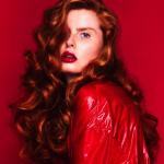 Rubinowa - R.R.I. kobieta, czerwień, wygładzone, fale, glamour, suzi, FRK.03, FRK,01